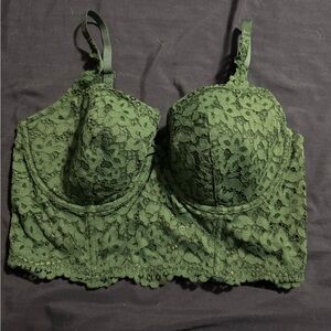 Victoria's Secret Forest Green Lace Bra